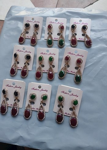 Uzun Renkli Payetli Kadın Küpeler - Görsel 7