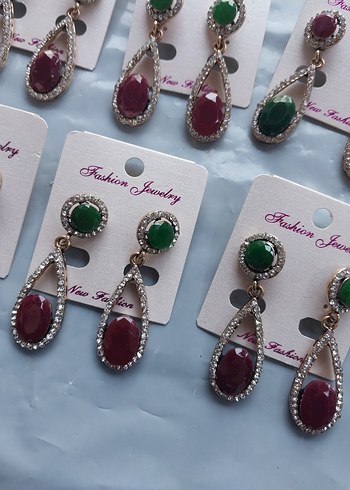 Uzun Renkli Payetli Kadın Küpeler - Görsel 8