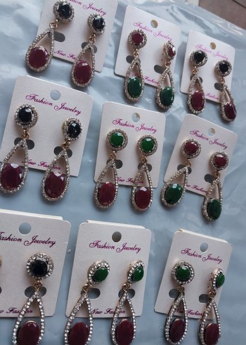 Uzun Renkli Payetli Kadın Küpeler - Görsel 6