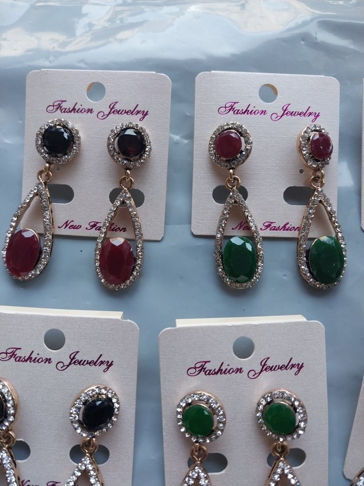 Uzun Renkli Payetli Kadın Küpeler - Görsel 4