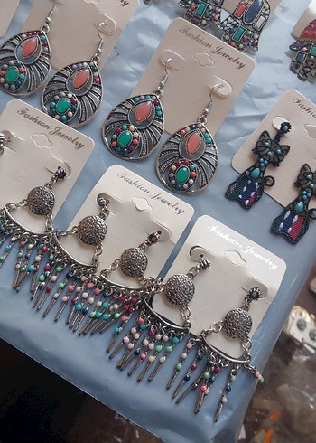 Renkli Boncuklu Bohem Mini Küpeler - Görsel 7