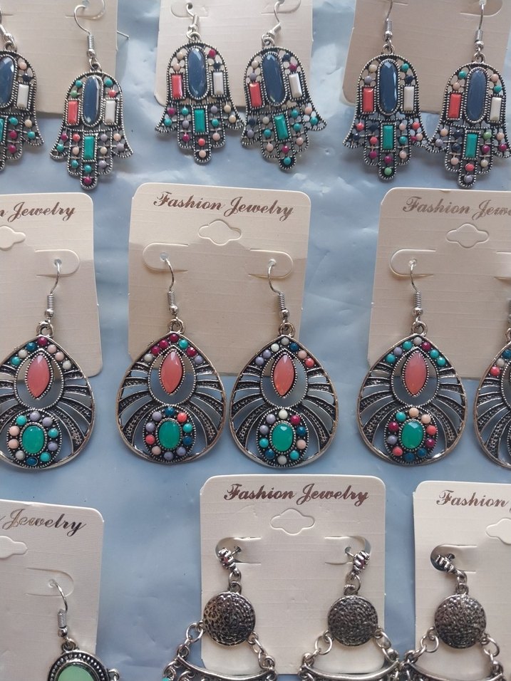 Renkli Boncuklu Bohem Mini Küpeler - Görsel 5