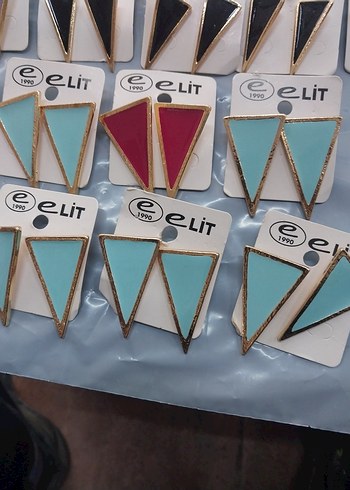 Renkli Nakışlı Mini Turkuaz Boncuklu Küpe - Görsel 10