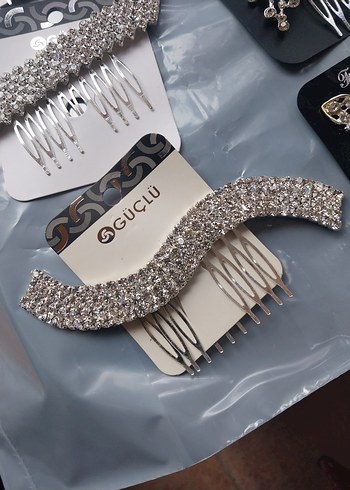 Beyaz Işıltılı Kadın Saç Tokaları - Görsel 8