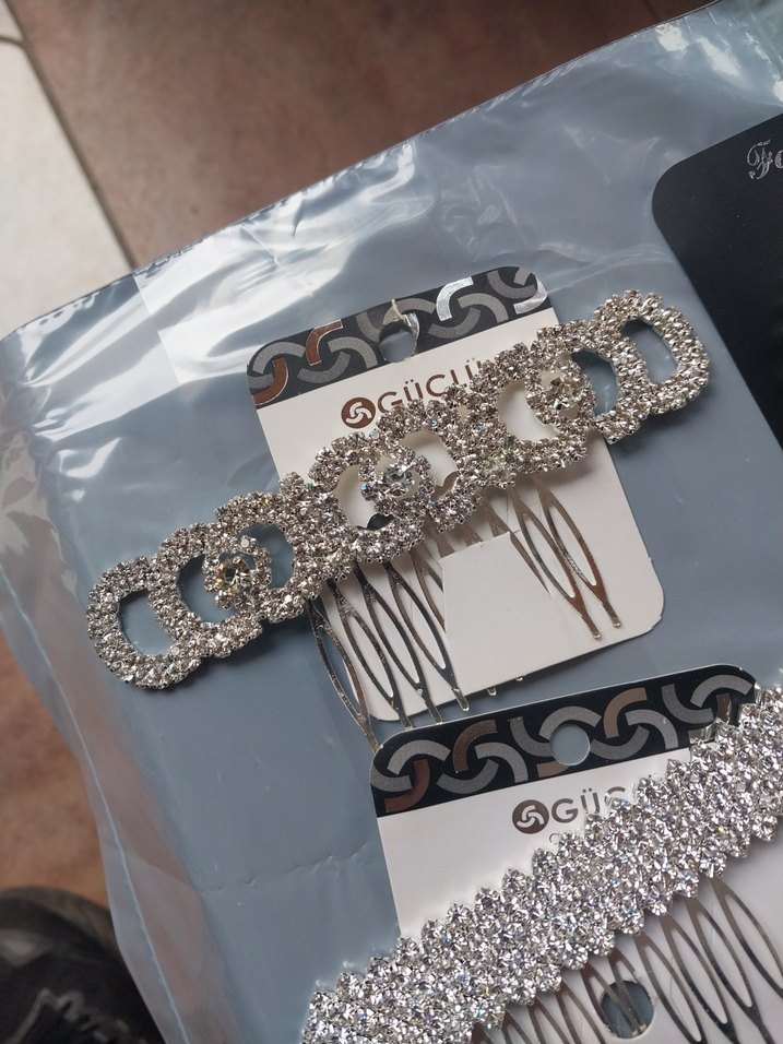 Beyaz Işıltılı Kadın Saç Tokaları - Görsel 2