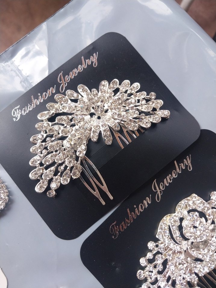 Beyaz Işıltılı Kadın Saç Tokaları - Görsel 5