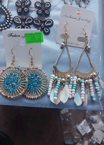 Renkli Boncuklu Mini Bohem Küpeler - Görsel 13