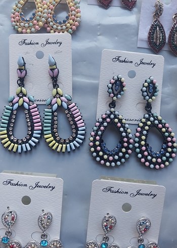 Renkli Boncuklu Mini Bohem Küpeler - Görsel 11