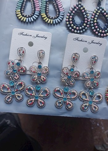 Renkli Boncuklu Mini Bohem Küpeler - Görsel 10