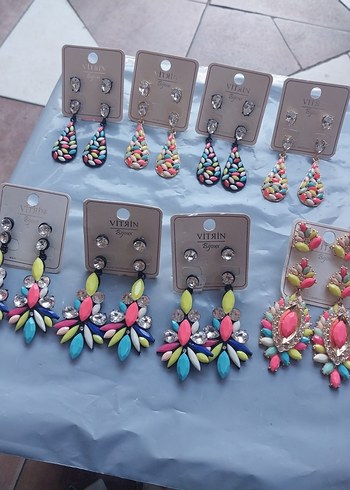 Renkli Boncuklu Mini Bohem Küpeler - Görsel 2