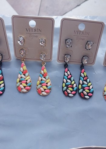 Renkli Boncuklu Mini Bohem Küpeler - Görsel 20