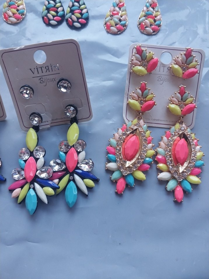 Renkli Boncuklu Mini Bohem Küpeler - Görsel 4