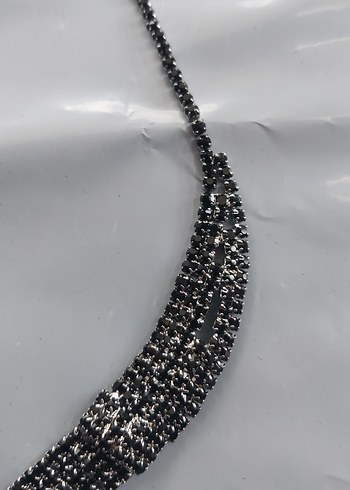 Siyah Payetli Gotik Kadın Takı Seti - Görsel 5