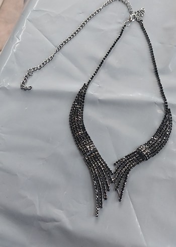 Siyah Payetli Gotik Kadın Takı Seti - Görsel 3