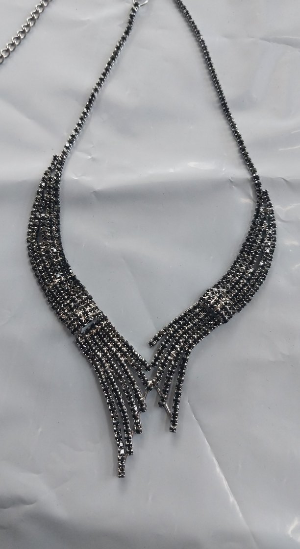 Siyah Payetli Gotik Kadın Takı Seti - Görsel 2