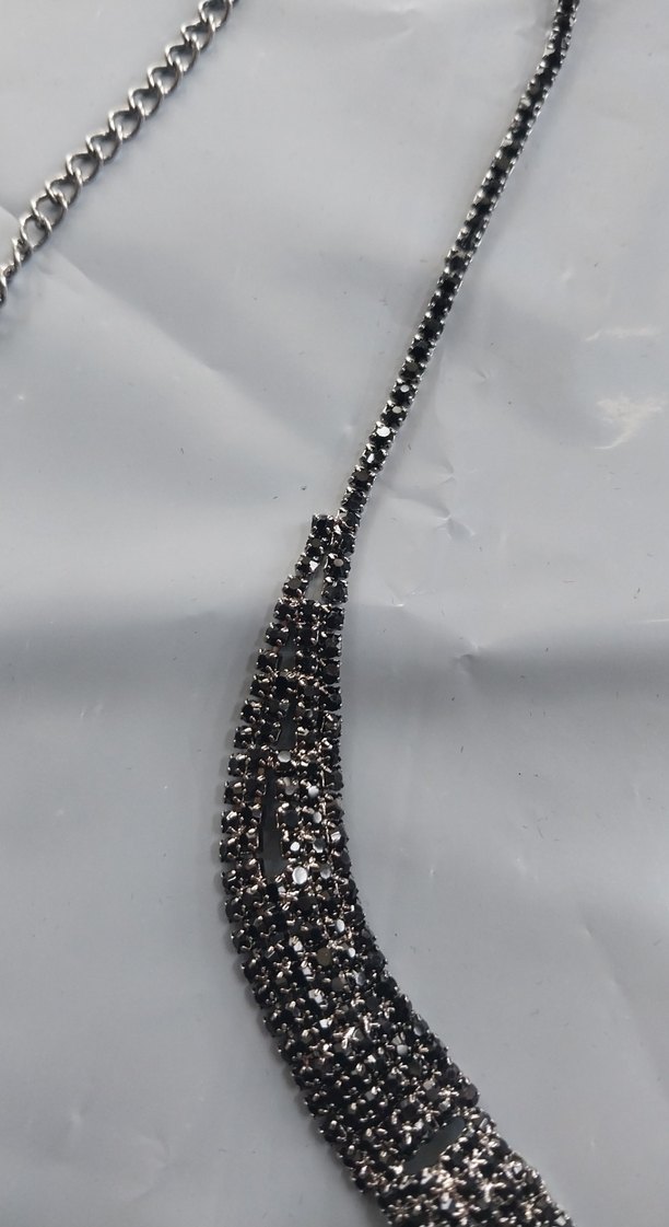 Siyah Payetli Gotik Kadın Takı Seti - Görsel 4