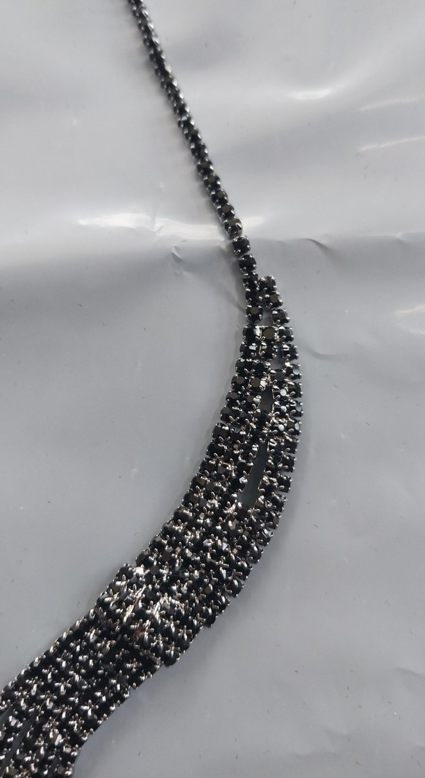 Siyah Payetli Gotik Kadın Takı Seti - Görsel 5