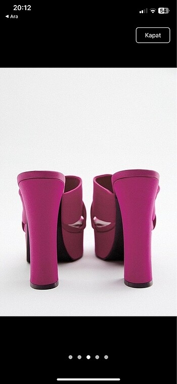 Zara Zara fuşya topuklu ayakkabı