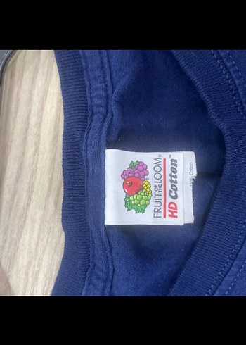 Amerikandan geldiLacivert Baskılı Erkek Denim Tişört - Görsel 3