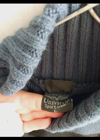 Gri Balıkçı Yaka Örgü erkek Kazak - Görsel 5