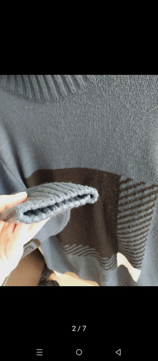 Gri Balıkçı Yaka Örgü erkek Kazak - Görsel 2