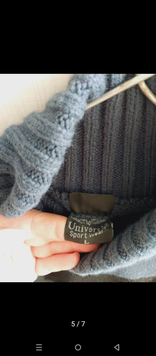 Gri Balıkçı Yaka Örgü erkek Kazak - Görsel 5