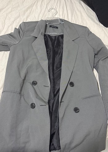 Trendyol & Milla Sik Gri Uzun Blazer Ceket