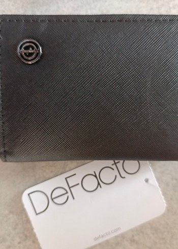 Defacto Gri Deri Cuzdan Velcro Kapamali