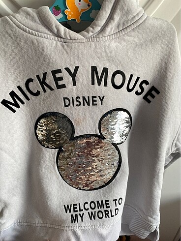 6 Yaş Beden Harika zara swaetshirt mickey mouse üst unisex Disney