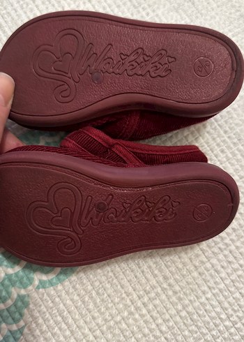 Kız Bebek Bordo Fiyonklu Ev Ayakkabısı (22-23 numara, 1,5-2 yaş) - Görsel 5