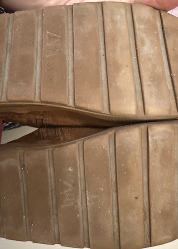 Zara- Kürklü Kahverengi Süet Kız Çocuk Ugg Bot- 31 numara - Görsel 4