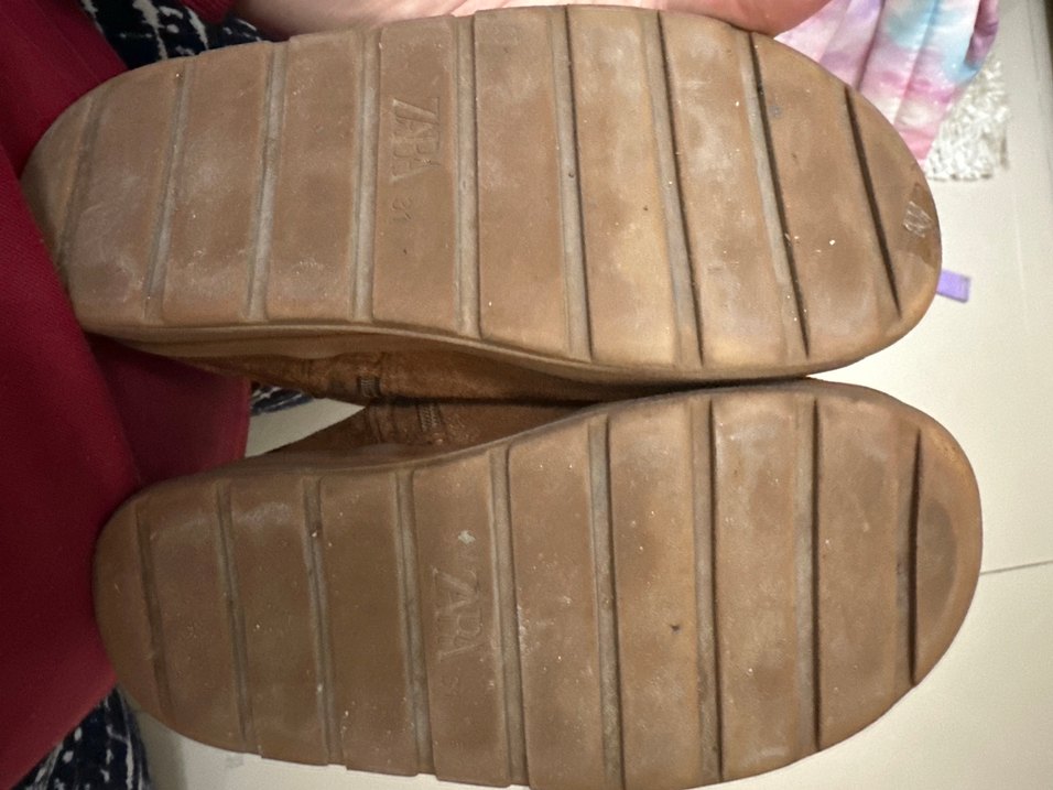 Zara- Kürklü Kahverengi Süet Kız Çocuk Ugg Bot- 31 numara - Görsel 4