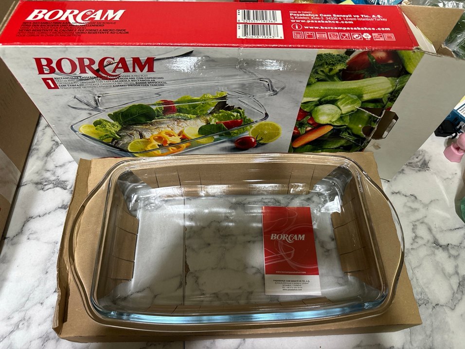 Borcam Dikdörtgen, Cam, Kapaklı Fırın Kabı - Görsel 2