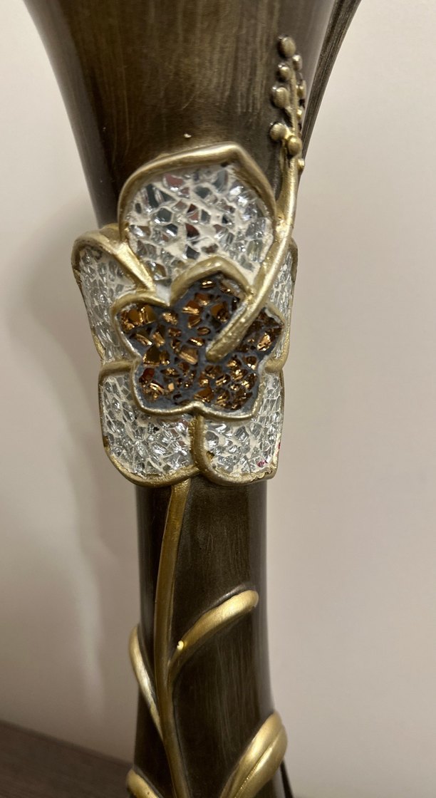 Bronz Renkli Dekoratif Vazo (2 Adet) - Görsel 3