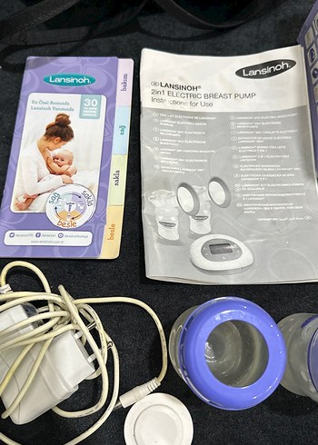 Lansinoh Marka, Mor, 2'li Elektrikli Göğüs Pompası - Görsel 4