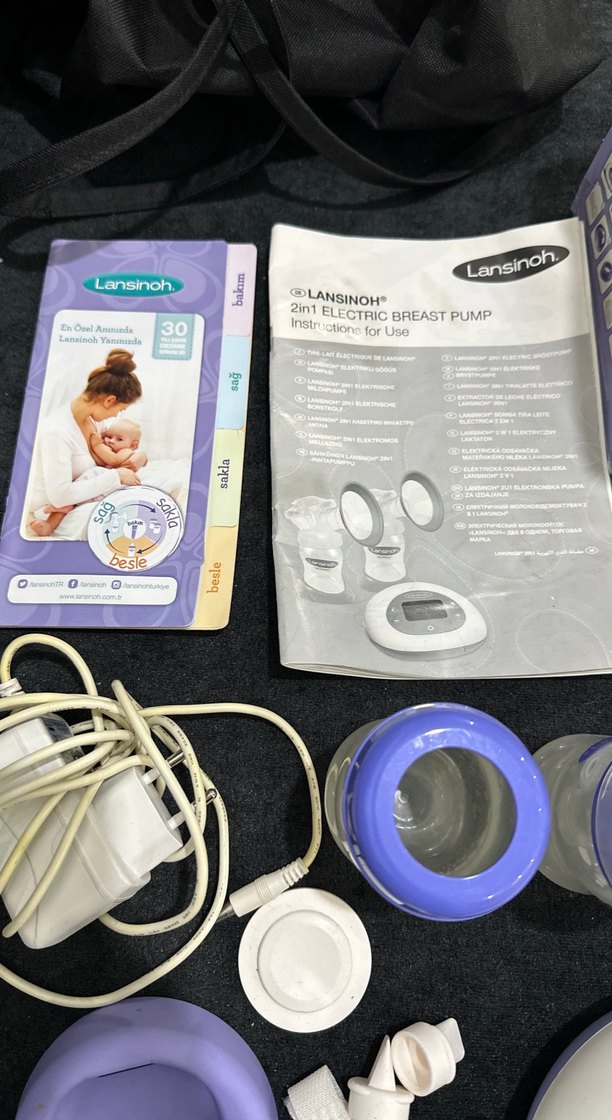 Lansinoh Marka, Mor, 2'li Elektrikli Göğüs Pompası - Görsel 4