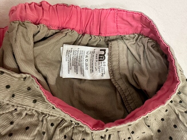 6 Ay Beden MotherCare Kahverengi Puantiyeli, Kız Bebek Etek (6-9 Ay)