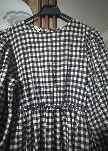 Kadın Ekose Desenli Uzun Elbise - Görsel 3