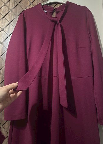 Mürdün Uzun V Yakalı Salaş Kadın Elbise - Görsel 3