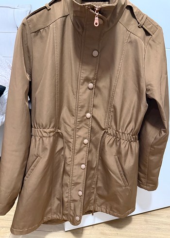Bej Düğmeli Midi Kadın Ceket - Görsel 2