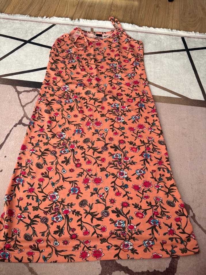 Çiçek Desenli Bohem Uzun Elbise - Görsel 3