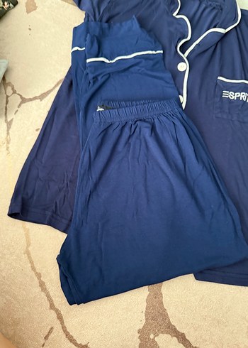 Lacivert Uzun Kollu Sabahlık - Görsel 3