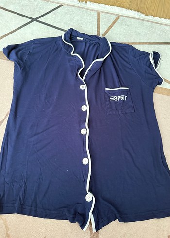 Lacivert Uzun Kollu Sabahlık - Görsel 2