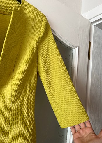 Sarı Düğmeli Kadın Blazer - Görsel 4