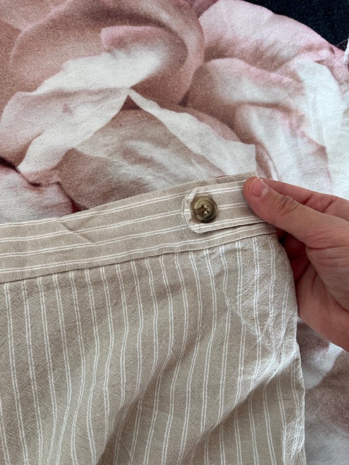 Kadın Bej Midi Keten  Etek - Görsel 3