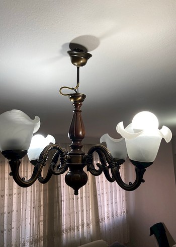 Vintage Camlı Avize - Görsel 4