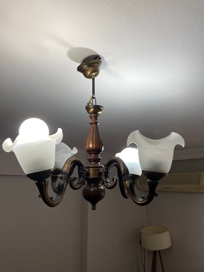 Vintage Camlı Avize - Görsel 3