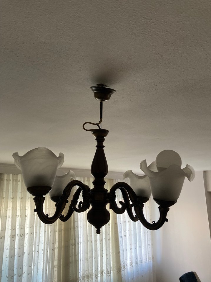 Vintage Camlı Avize - Görsel 2