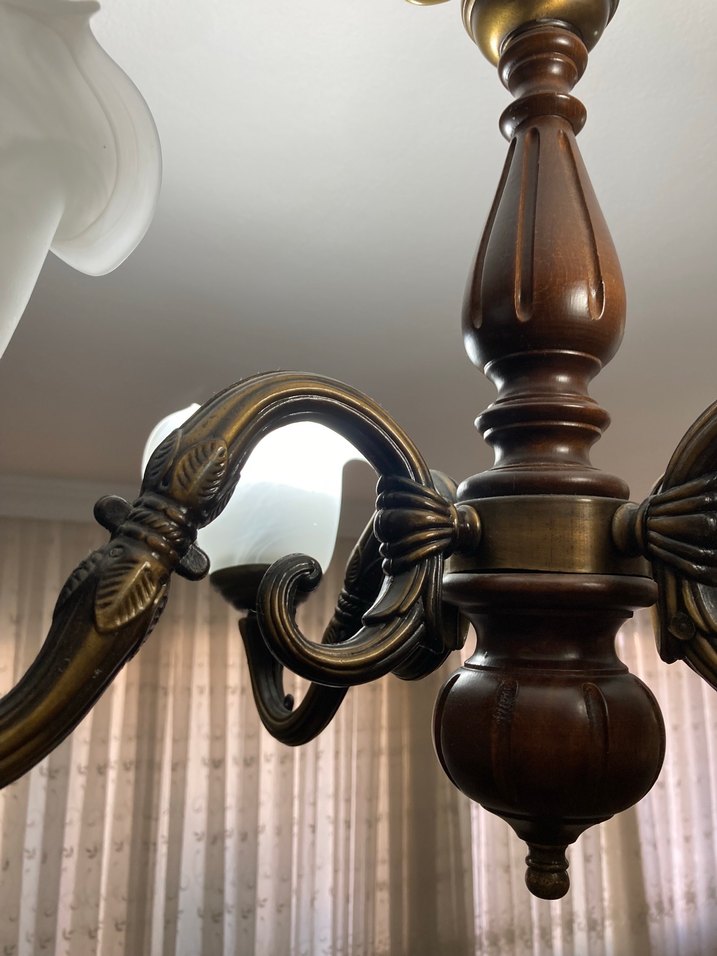 Vintage Camlı Avize - Görsel 5