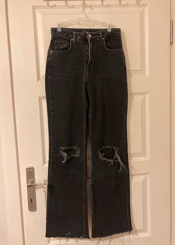 Milla Siyah Bol Kesim Kadın Kot Pantolon - Görsel 2